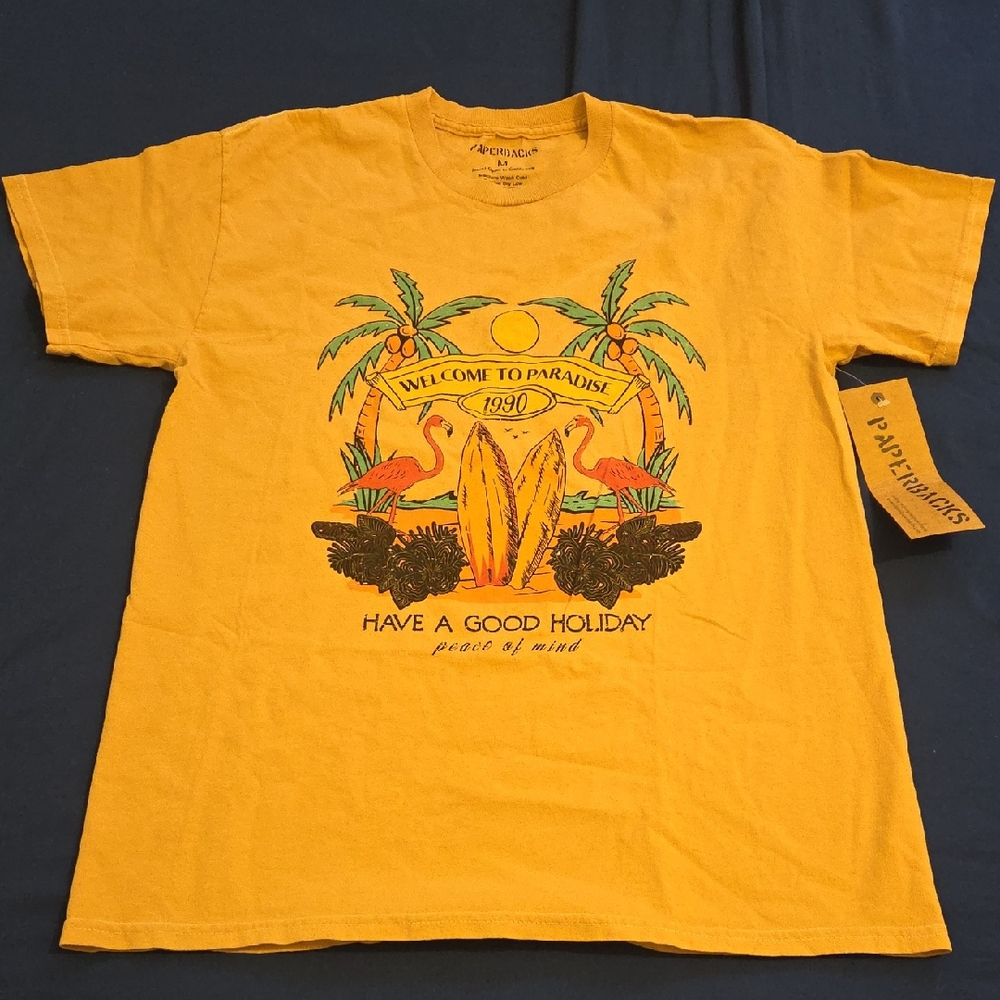 Paperbacks Beige Cotton Tee